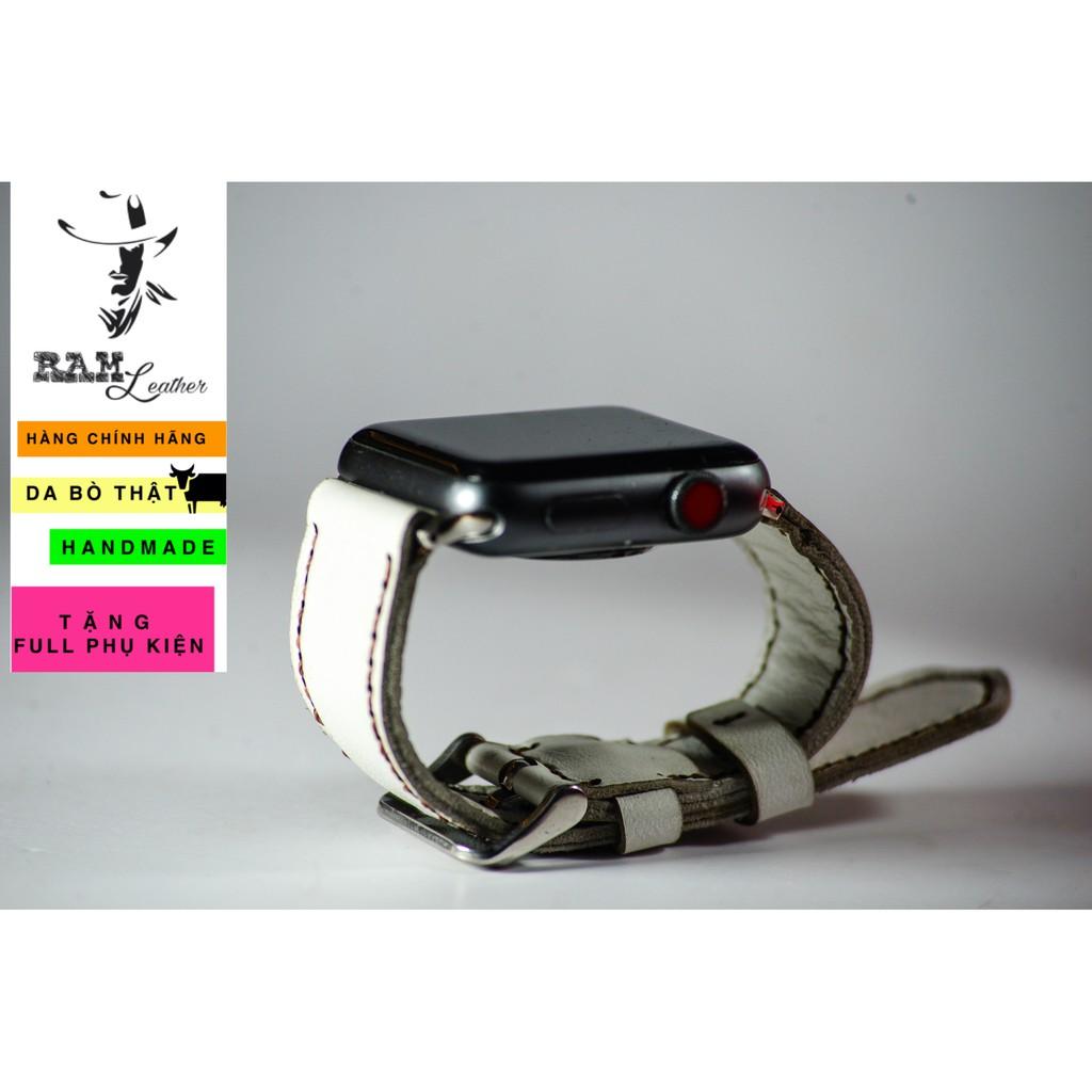 Dây đồng hồ RAM Leather da dê trắng - RAM classic 1996