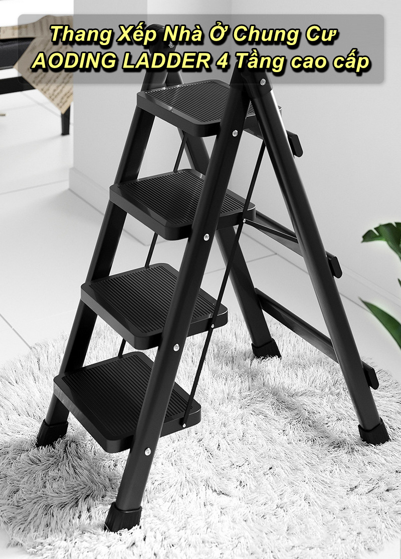 Thang Xếp Chữ A Dùng Cho Nhà Ở Chung Cư AODING LADDER 4 Tầng Cao Cấp - Home Decor Furniture