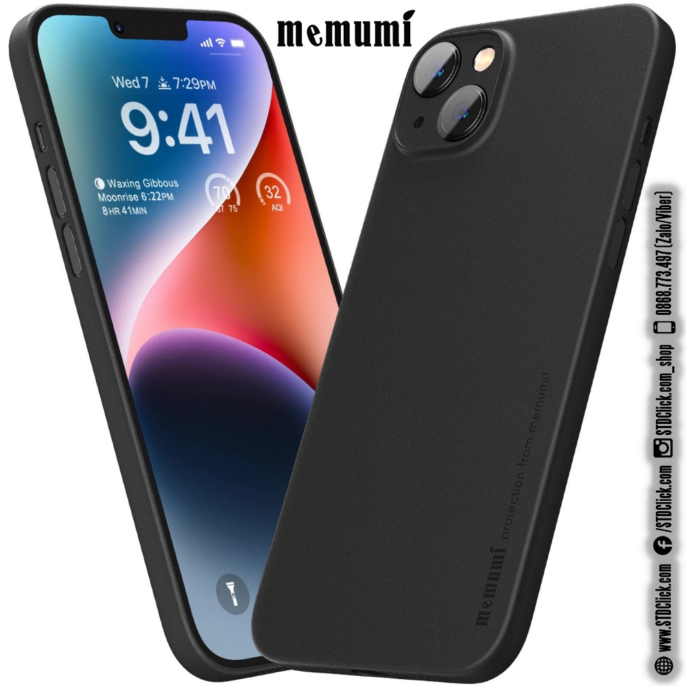 ỐP LƯNG DÀNH CHO ĐIỆN THOẠI IPHONE 14 - 14 PLUS MEMUMI MỎNG LỤA