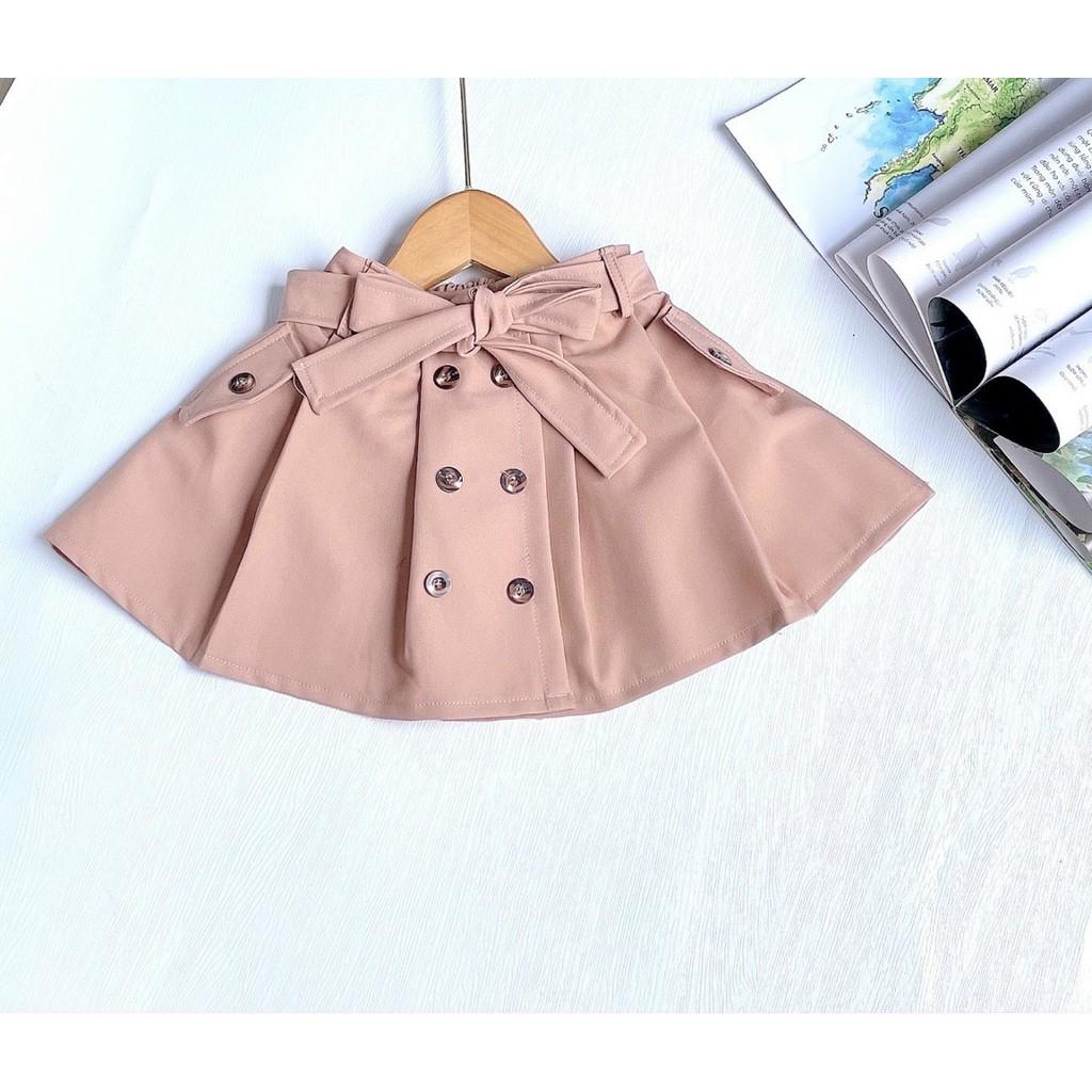 Chân váy xòe cho bé gái size 10-40kg chất kaki co giãn thoải mái