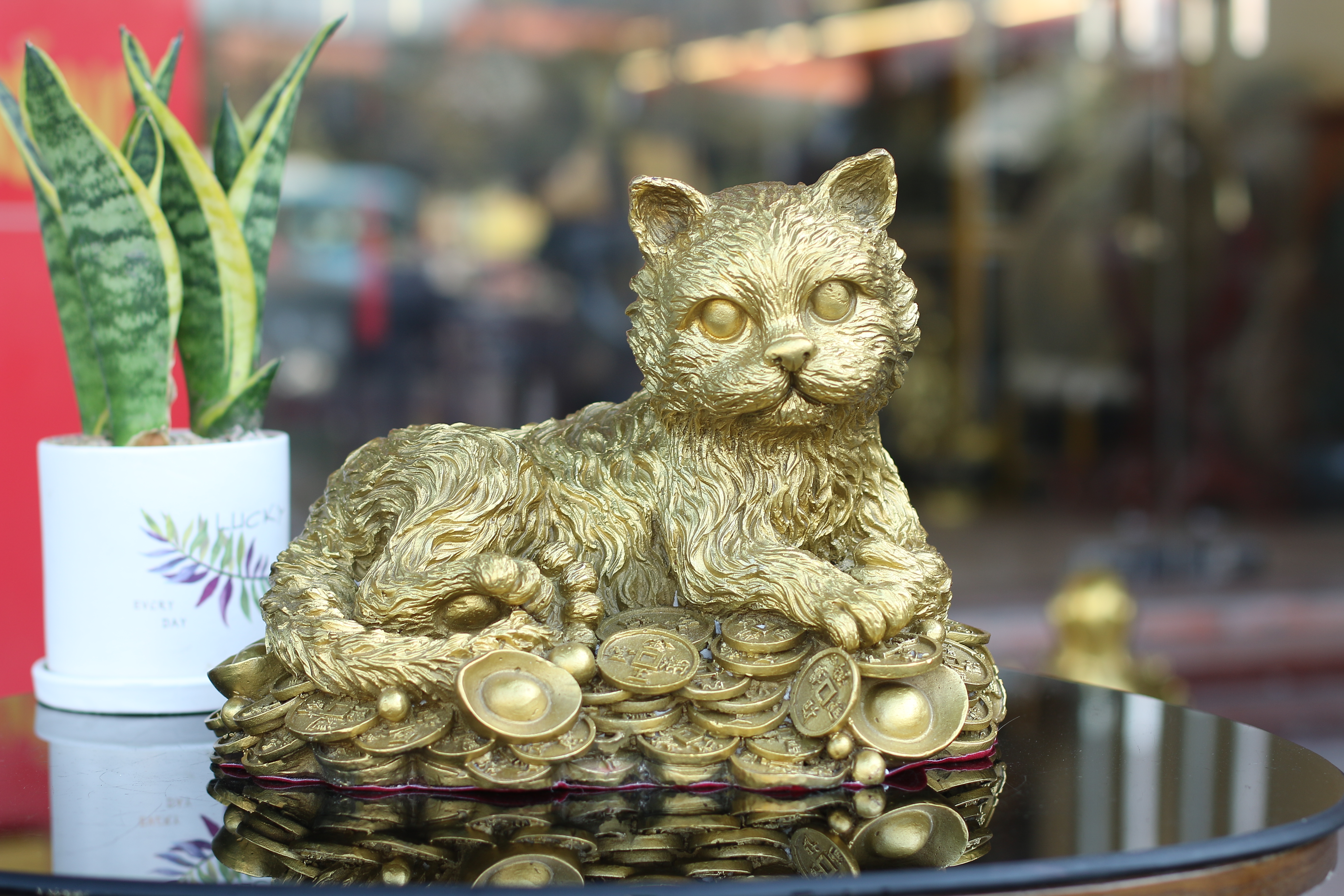 Tượng Mèo phong Thủy Bằng Đồng Lê Gia