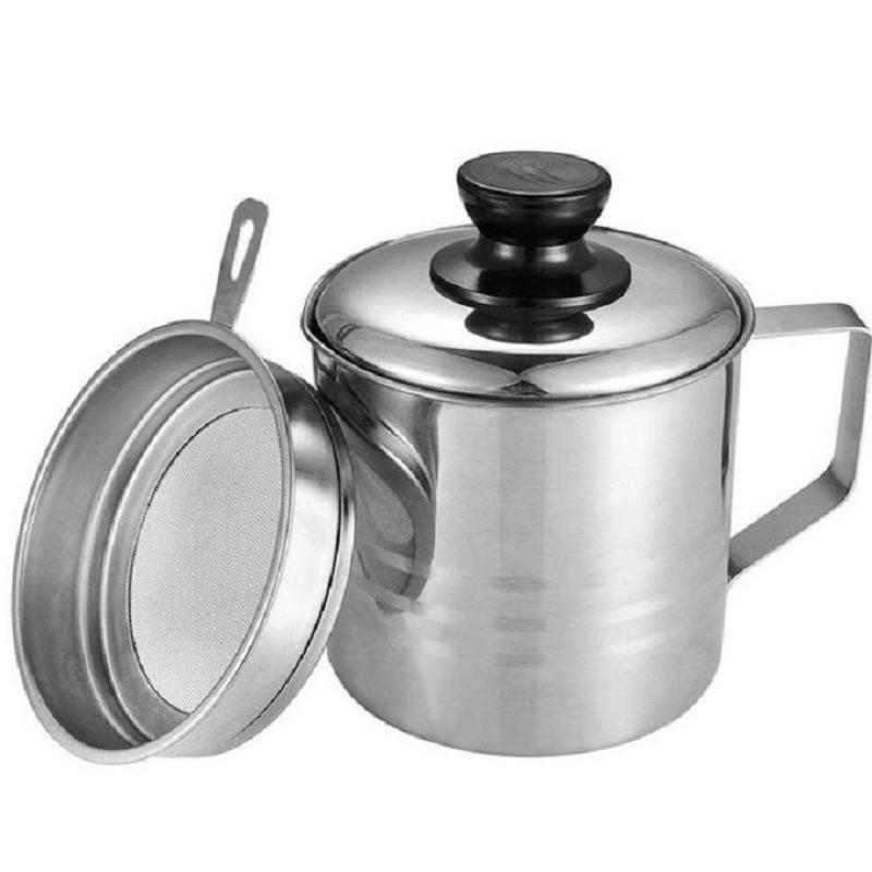 Bình lọc dầu ăn, CÓ GIÁ LỌC, inox 304 sáng bóng, cực đẹp