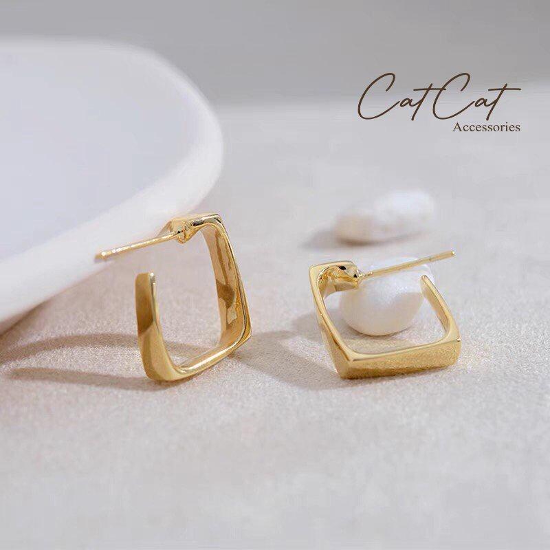 Khuyên tai/bông tai hình học phong cách retro