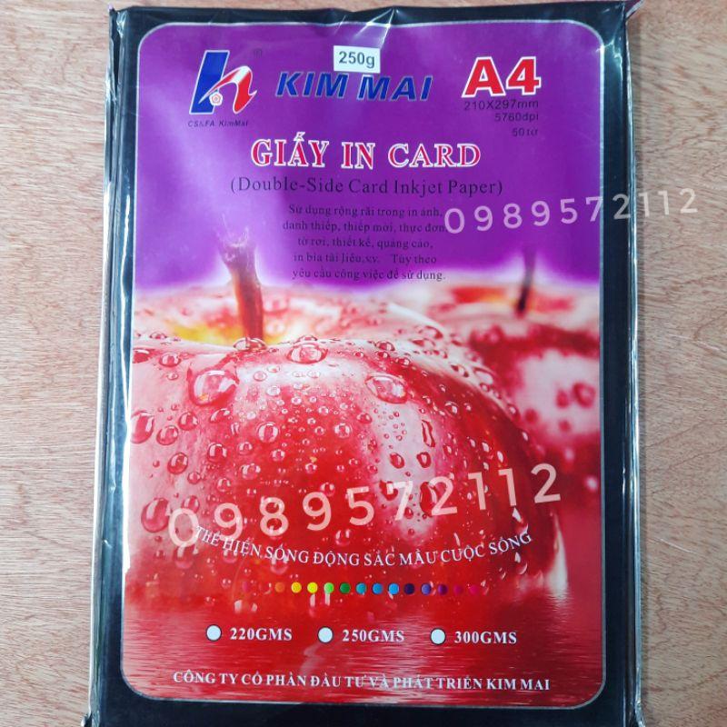 Giấy in phun 2 mặt kim mai,định lượng 250gsm.giấy in card