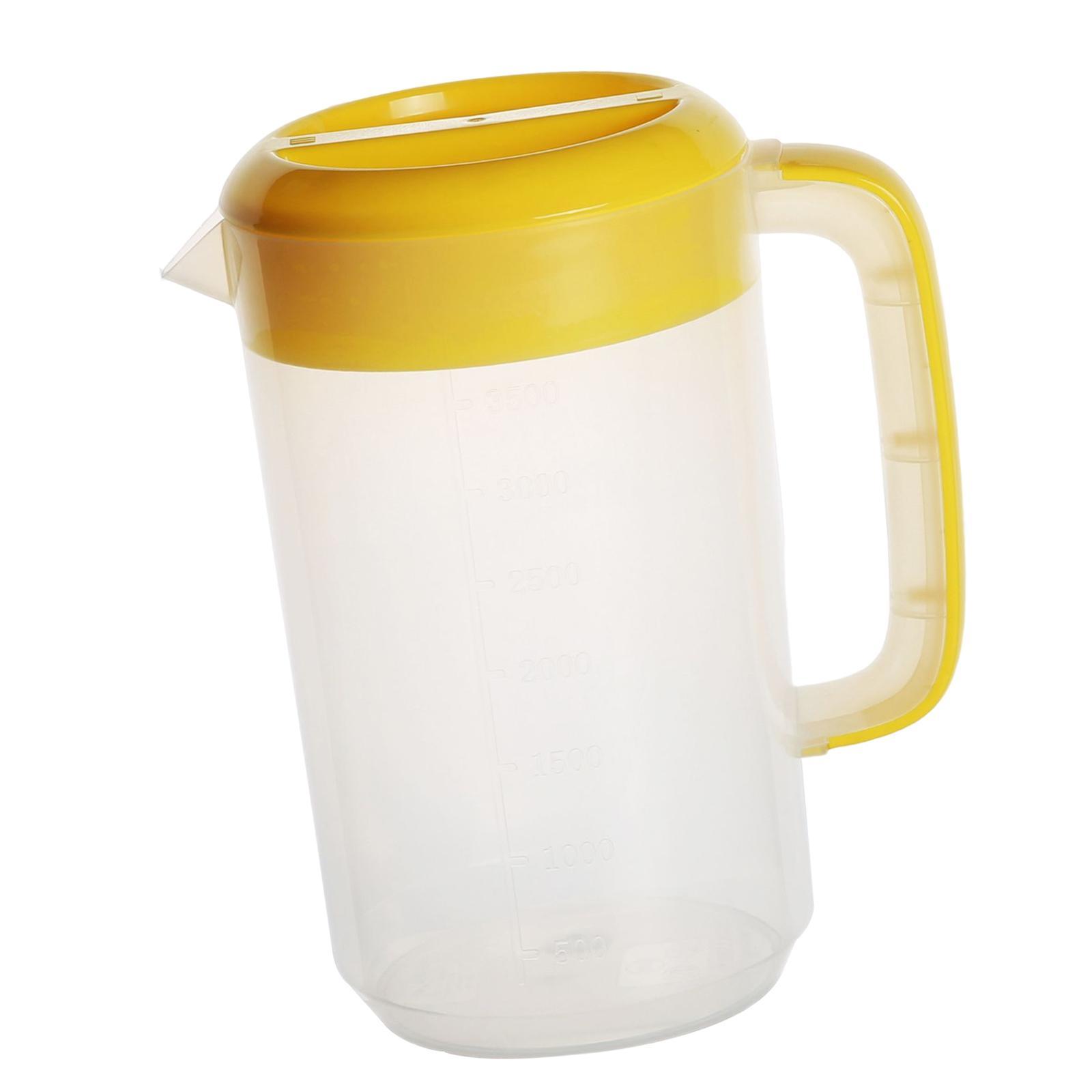 Plastic Water Pitcher with Lid Easy Clean Jug for Tea Restaurant Juice