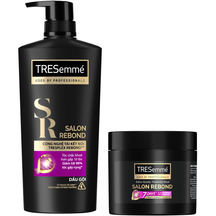 Combo Dầu Gội 850g & Kem Ủ 180ml Tresemme Salon Rebond Giúp Chắc Khỏe & Ngăn Gãy Rụng Tóc