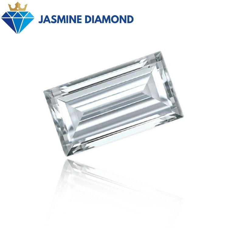 Kim cương nhân tạo Mỹ Moissanite giác cắt Baguette (size tấm)