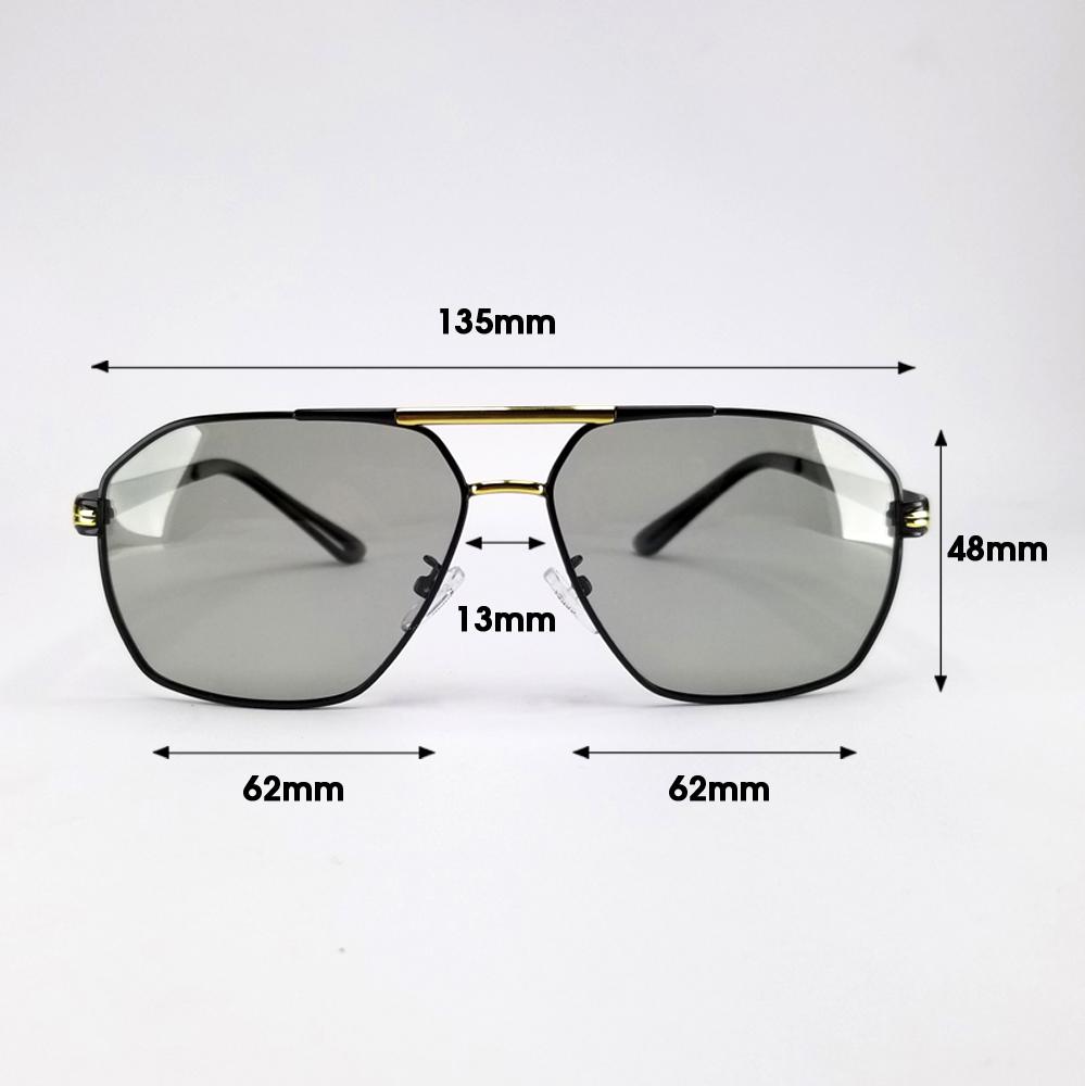 Mắt kính nam đổi màu dùng cả ngày và đêm DKY0523DM. Tròng Polarized phân cực, gọng Polycarbonate ôm mặt