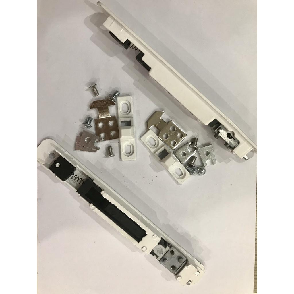 Combo 02 bộ Chốt âm sập cửa lùa - Màu trắng