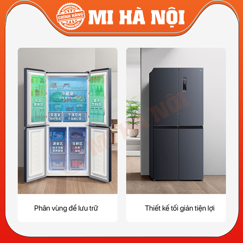 Tủ lạnh Xiaomi Mijia 430L – 17 ngăn chứa, kháng khuẩn 99.99% - hàng chính hãng