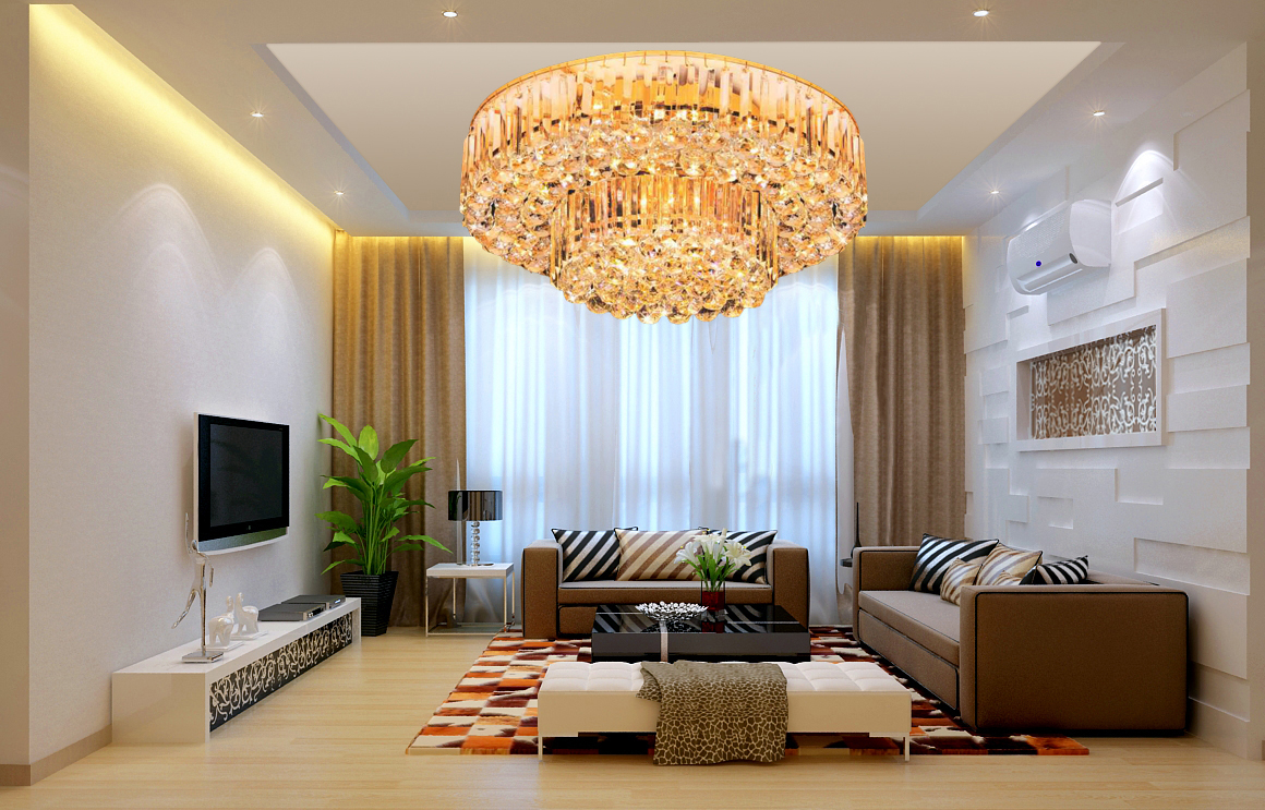 Đèn mâm ốp trần - pha lê trang trí VKT-NC-1035A có điều khiển từ xa