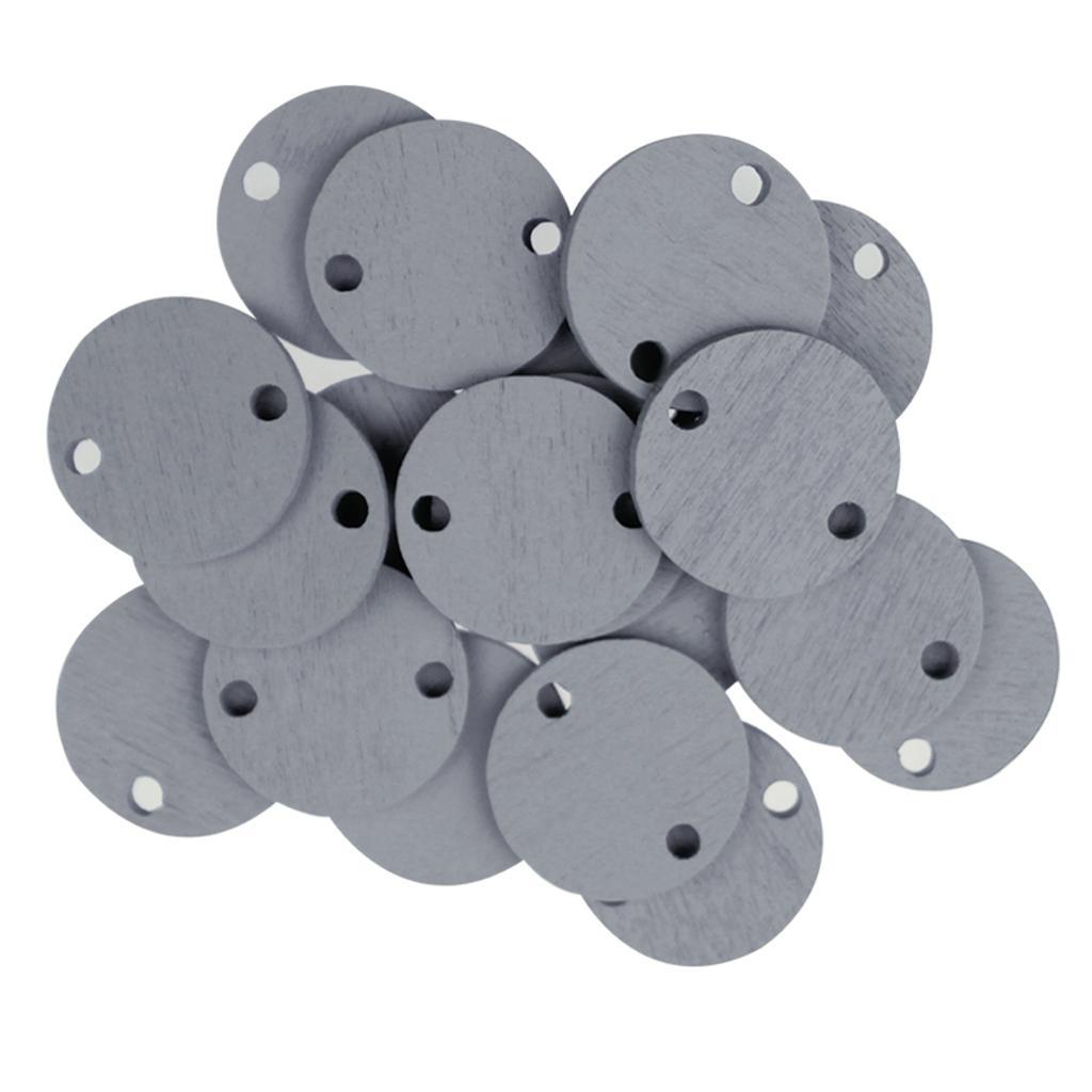 50pcs Round Wooden Circle Disc DIY Craft Board Tags Wedding Decoration