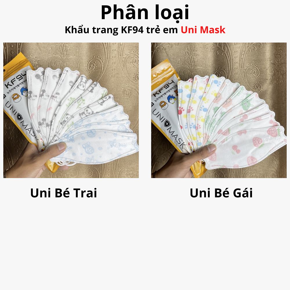 Thùng Khẩu Trang 300 Chiếc KF94 UniMask, SunMask 4D Hàn Quốc, 4 Lớp Kháng Khuẩn Chính Hãng - Có Tem Kiểm Định BYT