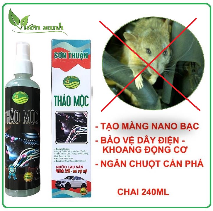 Chai xịt đuổi chuột tiện dụng dùng cho ô tô, gia đình, kho bãi hiệu quả lên đến 6 tháng, Xịt chống chuột ô tô