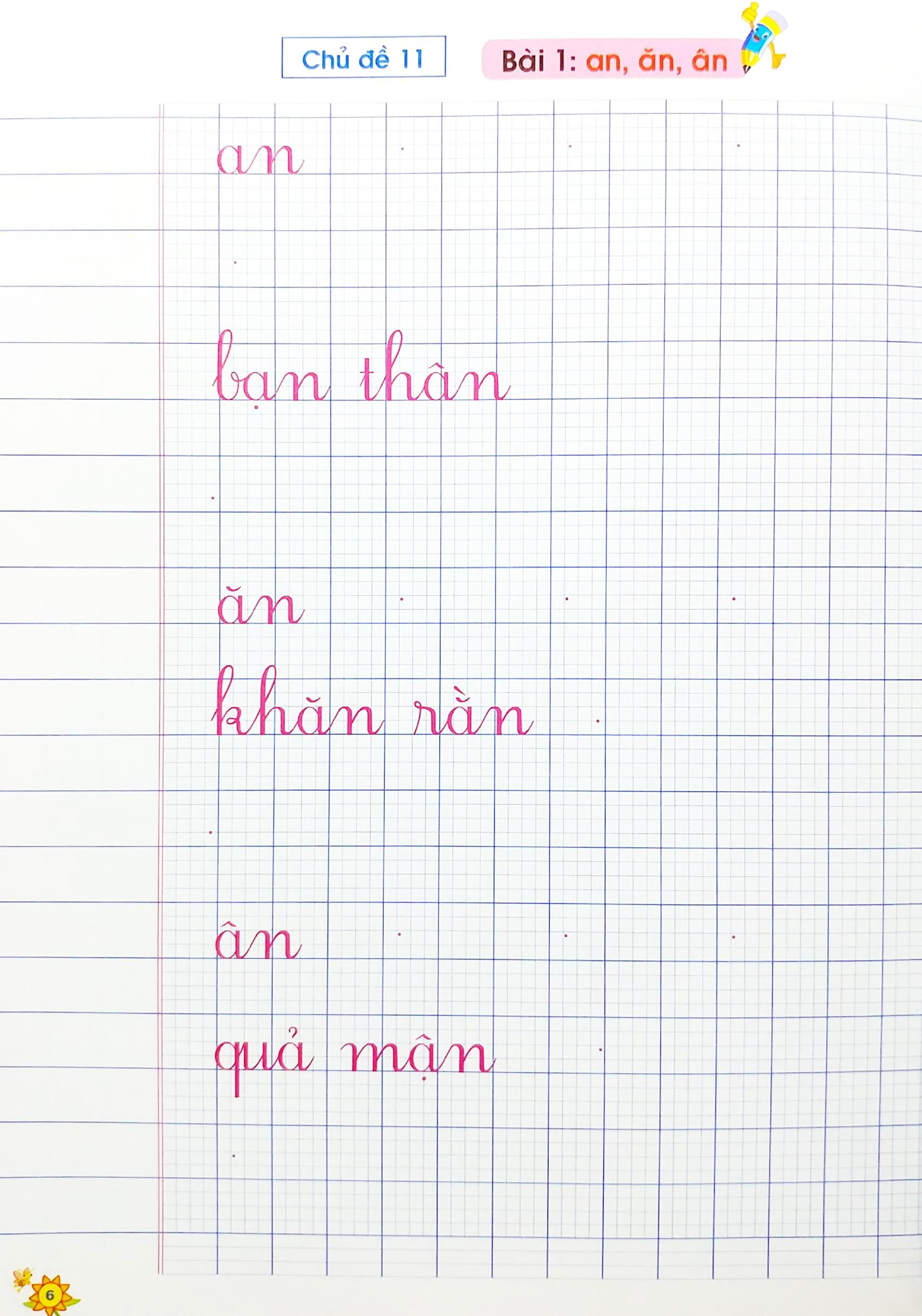 Vở Ô Li Viết Chữ Mẫu 1 - Quyển 2