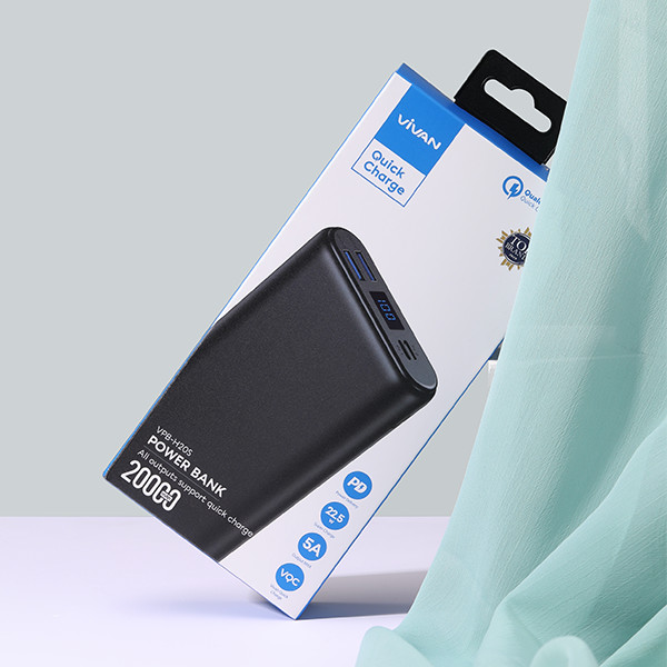 [[ KÈM VIDEO - Chỉ 30p sạc 50% pin iPhone X ]] - Pin sạc dự phòng 20000mAh 3 cổng USB Vivan | 22.5W - 5A cổng Type C Sạc nhanh QC 3.0 Power Delivery PD - VPB-H20S - Hàng Chính Hãng