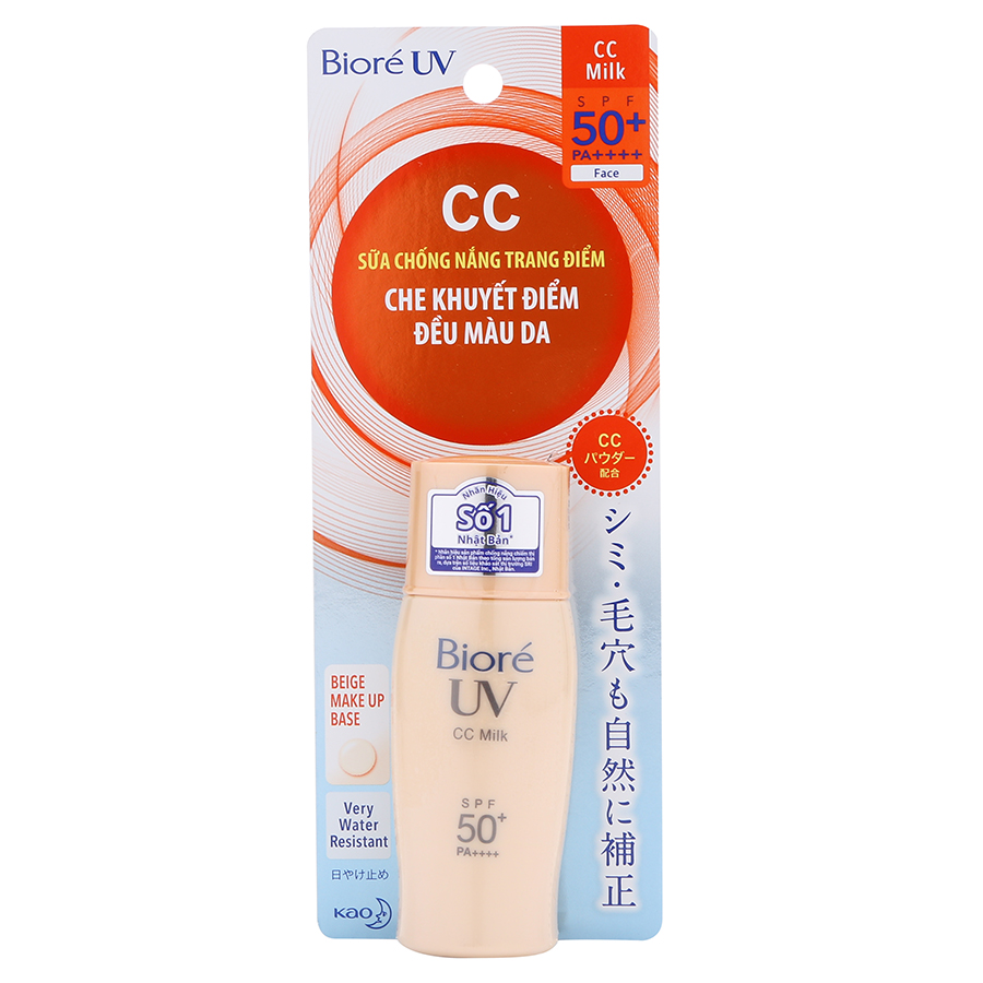 Sữa Chống Nắng Lót Nền Trang Điểm Biore CC SPF50+/Pa++++ (30ml)