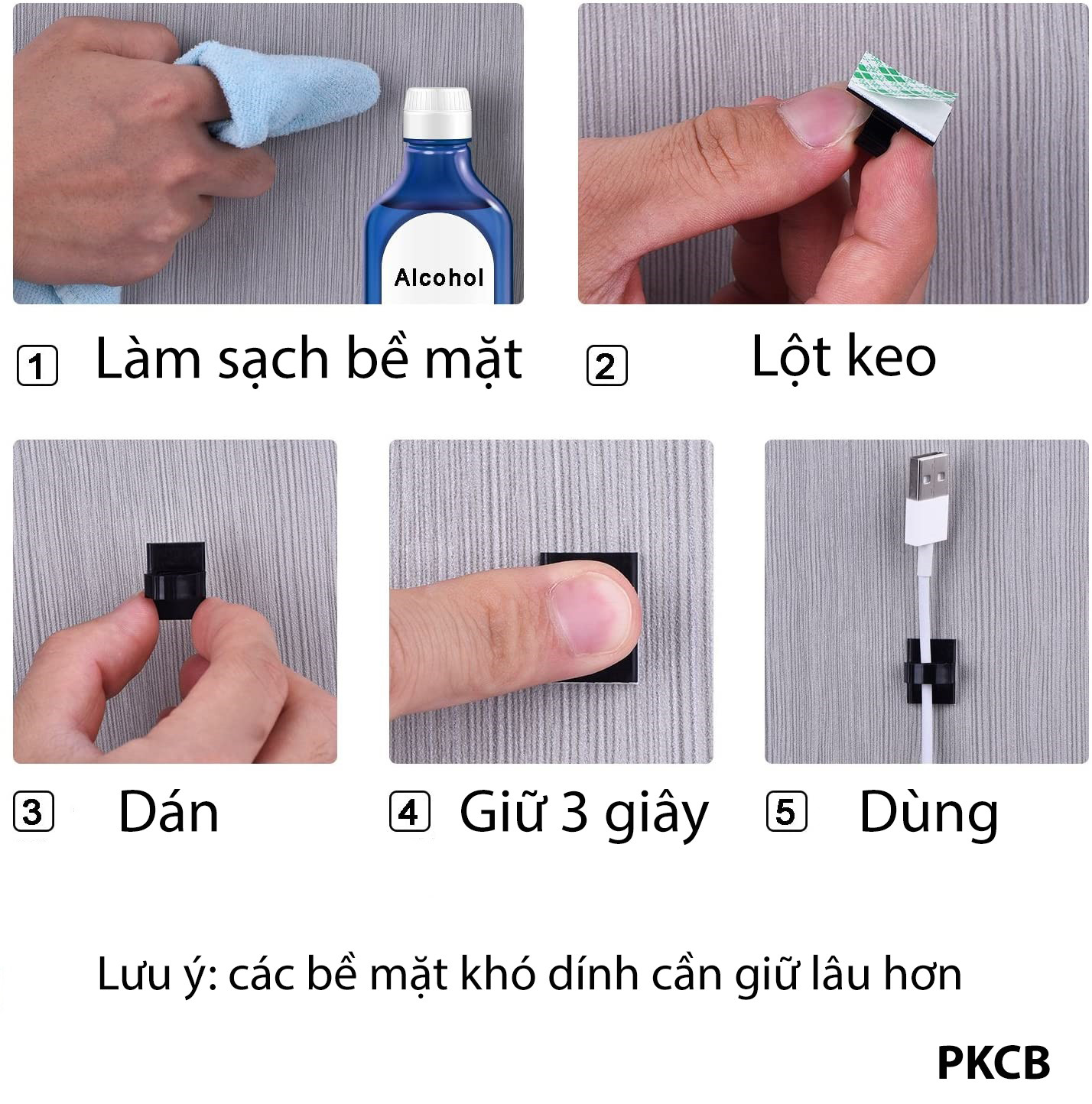 Combo 10 phụ kiện giữ dây cáp sạc PVC mini cho các thiết bị điện tử trên bàn làm việc - Hàng Chính Hãng