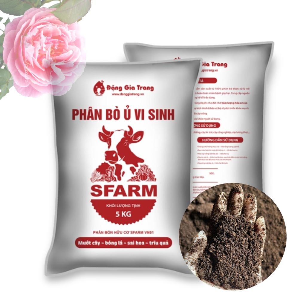 Phân bò hữu cơ vi sinh SFARM đã qua xử lí - túi 5kg