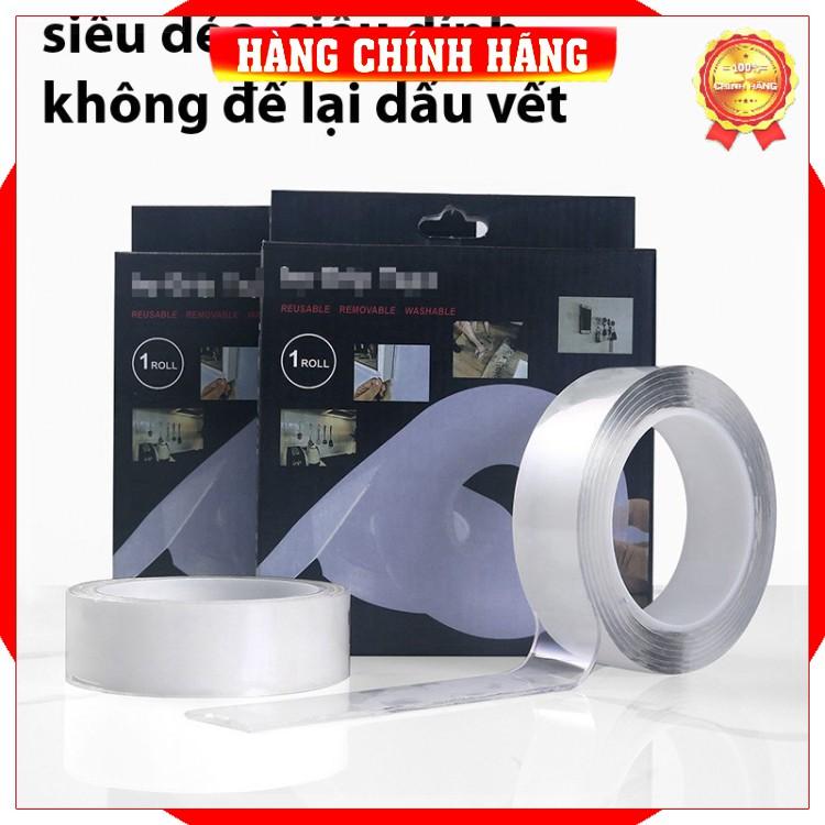 Băng keo 2 mặt đa năng siêu dính chắc bản 3m silicon trong suốt dán hai tường