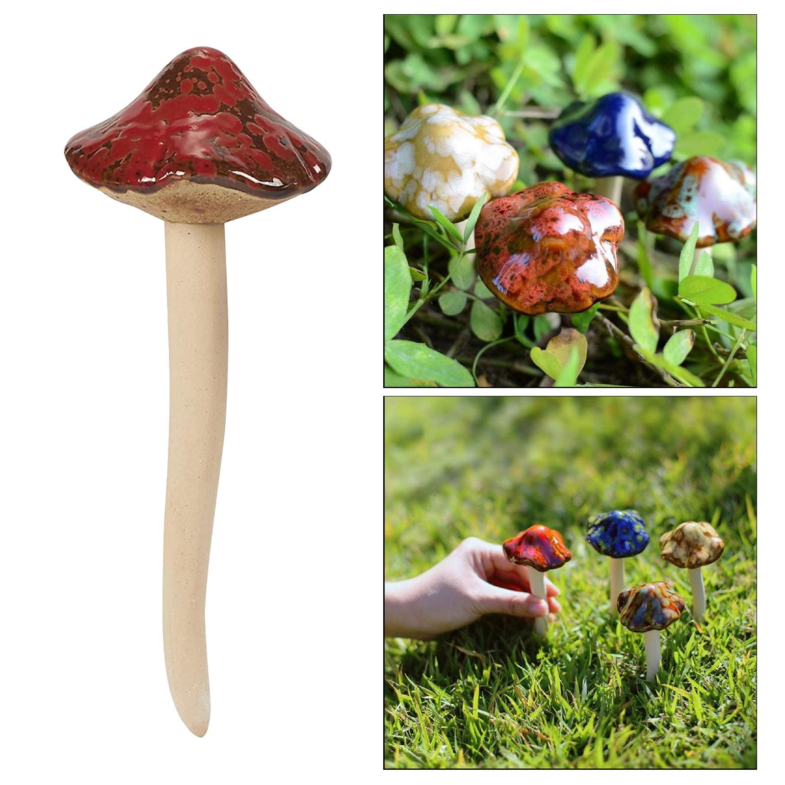 Rustic Garden Mushroom Home Backyard Patio Yard Lawn Decor Statue Stakes