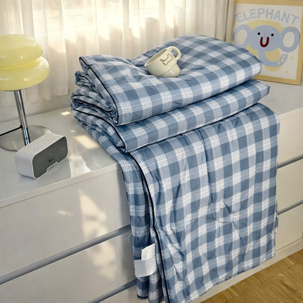 Chăn Mùa Hè Caro Gingham Hàn Quốc 200x230cm – Chăn Mỏng Mềm Mịn Thoáng Mát Decor Phòng Ngủ - HÀNG CHÍNH HÃNG MINIIN