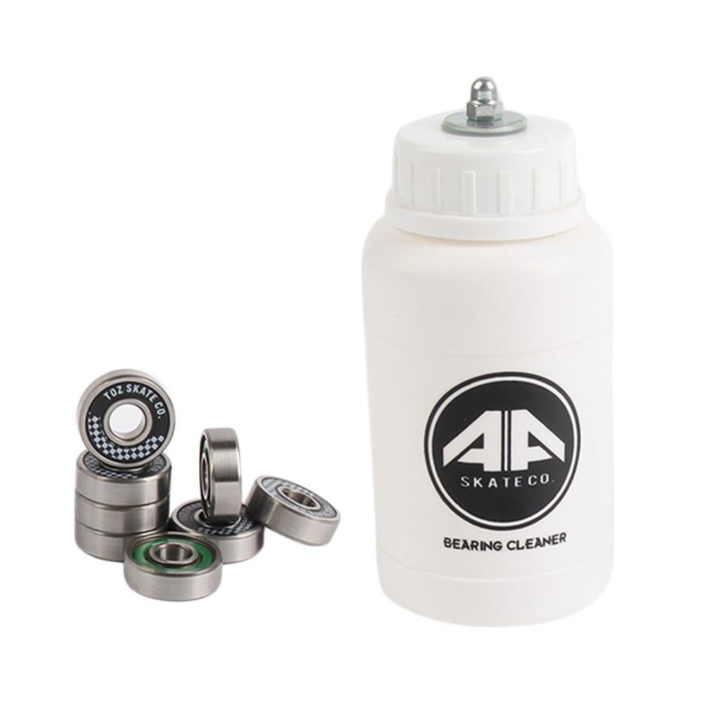 Skateboard Bearing, Wearproof Skating Steel Wheel Roller, Precision Inline Skate Bearings with Bearing Cleaner Bottle
