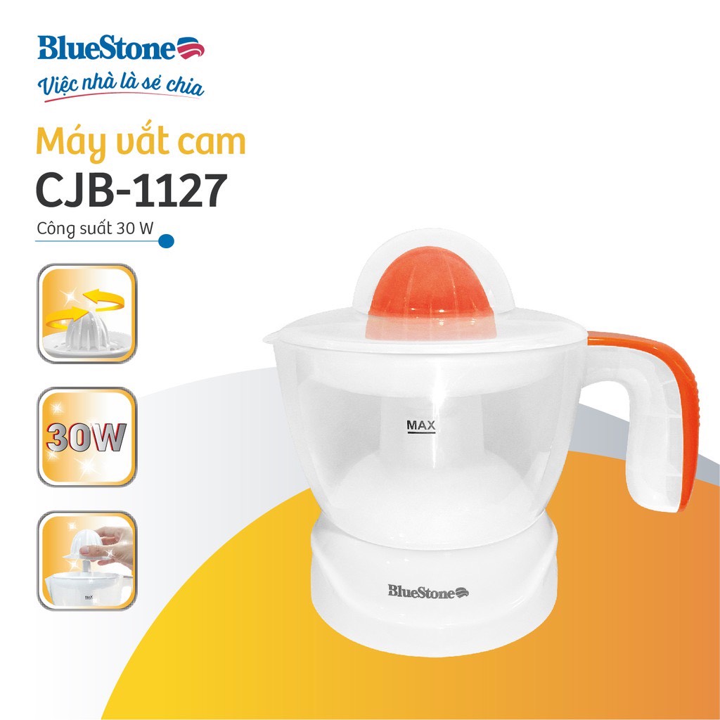 Máy vắt cam Bluestone CJB-1127 - Công suất 30W - Hàng chính hãng