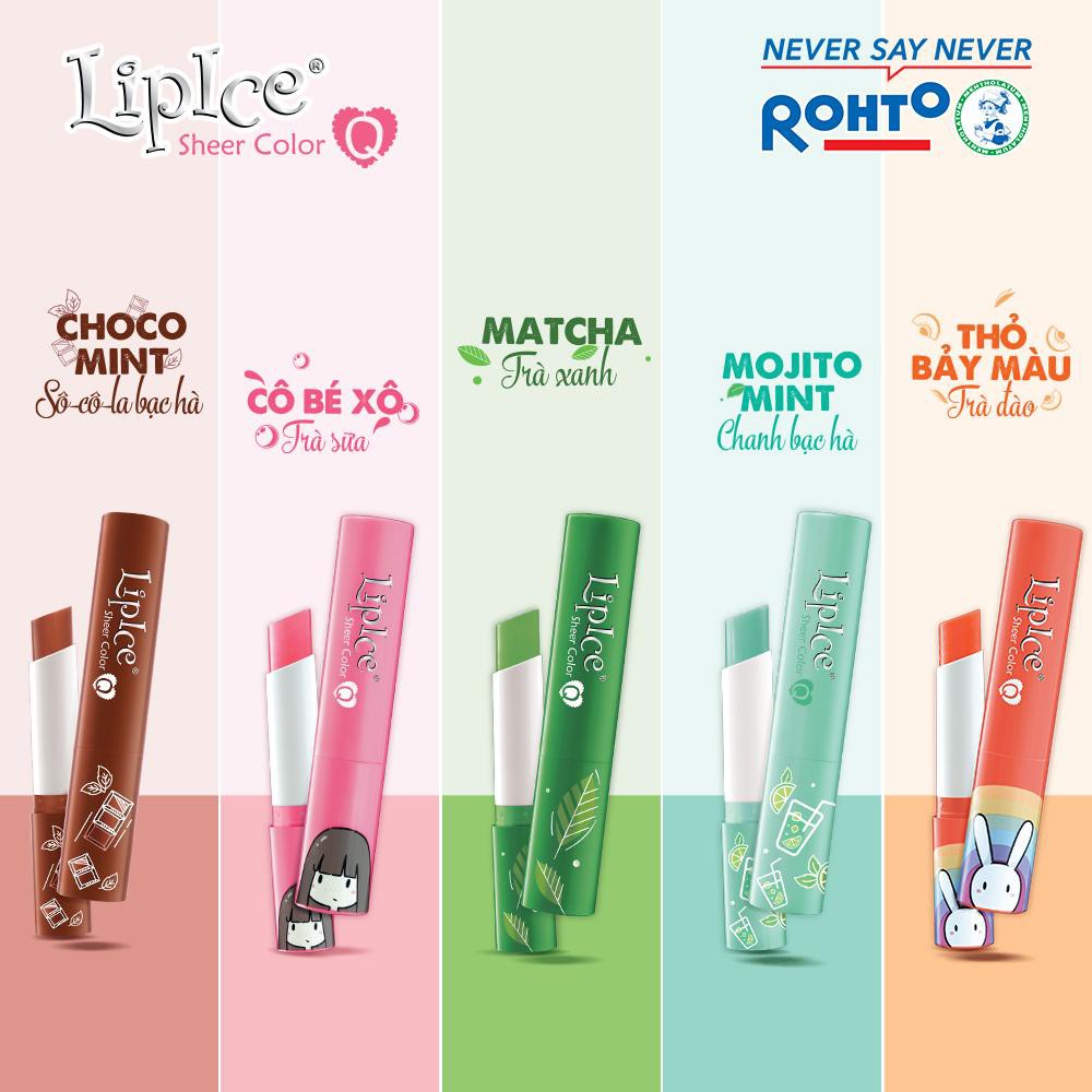 LipIce Son Dưỡng Chuyển Màu Hương Chanh Bạc Hà Mojito Mint Sheer Color Q 2.4g