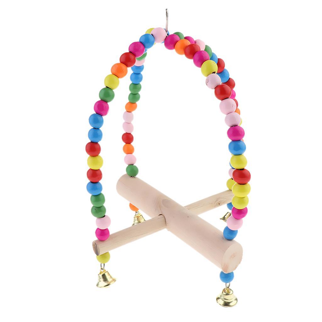Birds Parrot Hang Climb Ladder Swing Toy Colorful Swing Colorful-Large