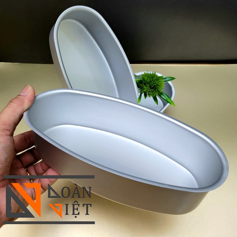 Khuôn Bánh Mì Hoa Cúc Oval - Đúc Nguyên Khối khuôn dày. Khuôn lớn 22,5cm. Dụng Cụ Làm Bánh, khuôn bánh nướng hấp TRUYỀN THỐNG bánh bông lan, bánh mì, bánh bò, bánh da lợn, rau câu, nhấn xôi, chứa đựng bảo vệ thực phẩm