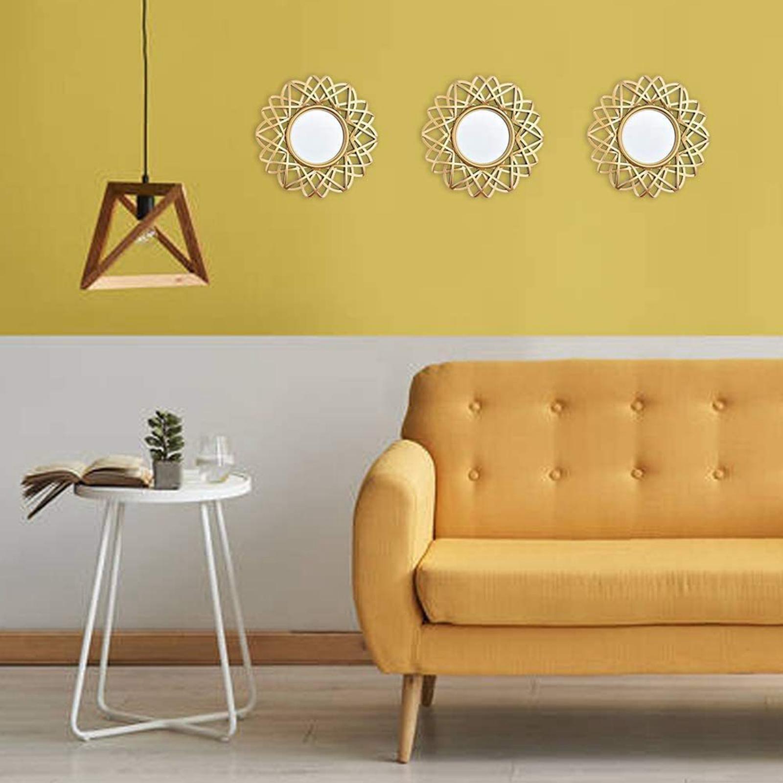 Wall Mirror, Home Decor Decorative Hanging Wall Art for Living Room Bedroom Entryway