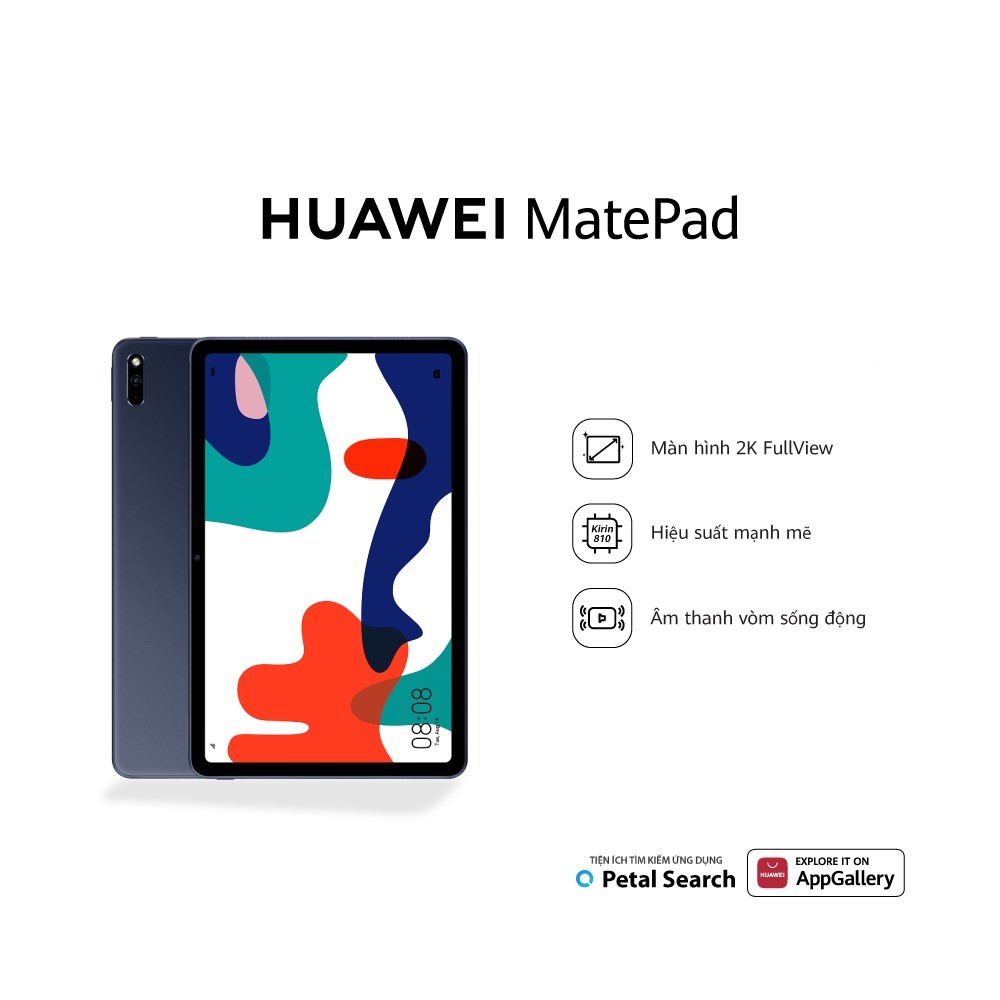 Máy tính bảng Huawei Matepad | Màn hình 2K FullView | Hiệu suất mạnh mẽ | Âm thanh vòm sống động | Hàng phân phối chính hãng