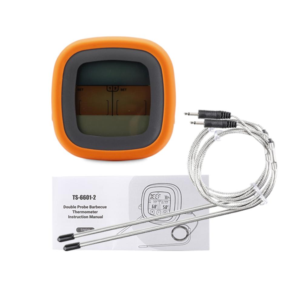 Digital Meat Thermometer Barbecue Cooking Food Thermometer with 2 Probes for Oven Grill Barbecue Simmer