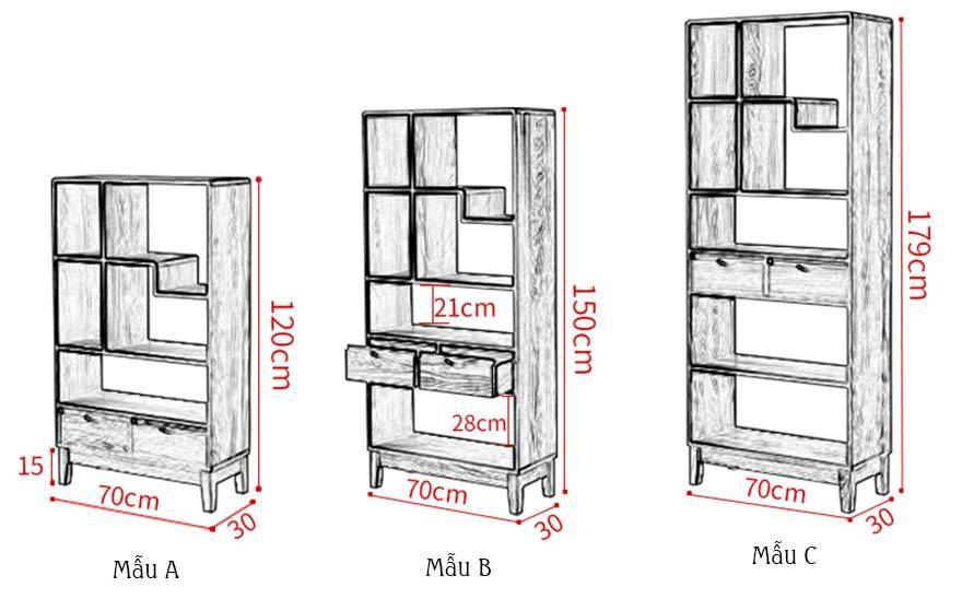 Giá sách, giá đựng tài liệu gỗ công nghiệp