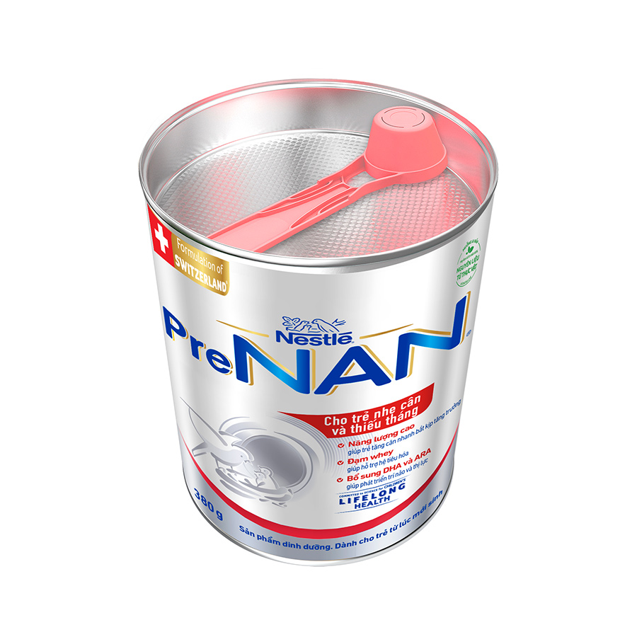 Sữa Bột dinh dưỡng Nestlé PreNAN 380gr - Công thức đặc biệt dành cho trẻ nhẹ cân và thiếu tháng nhập khẩu từ Hà Lan