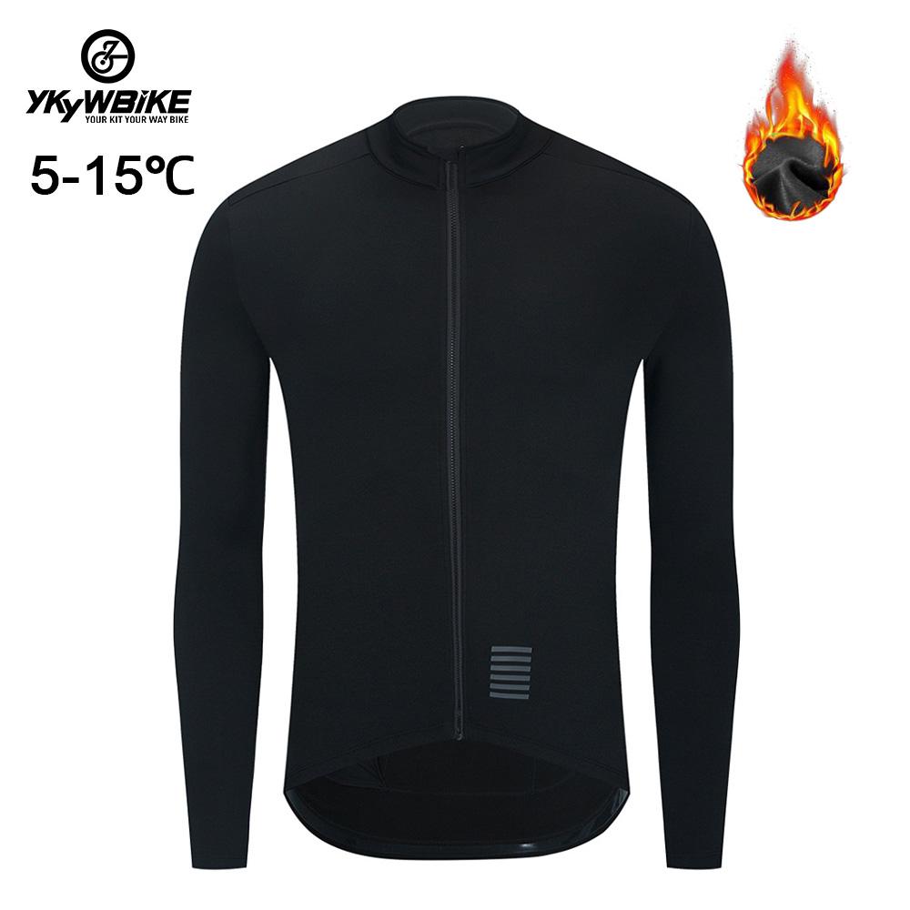 Ykywbike Mùa Đông Đi Xe Đạp Áo Nam Nhiệt Trang Xe Đạp Quần Áo MTB Dài Tay Ấm Cao Cấp Xe Đạp Đường Bộ Áo Khoác Color: YTJZ230 dkbn Size: Asia L