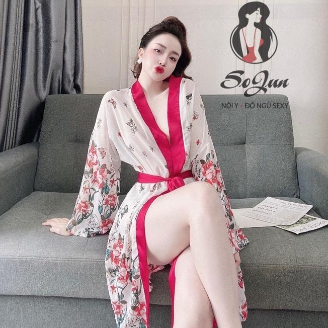 Áo choàng Voan phối satin kèm quần