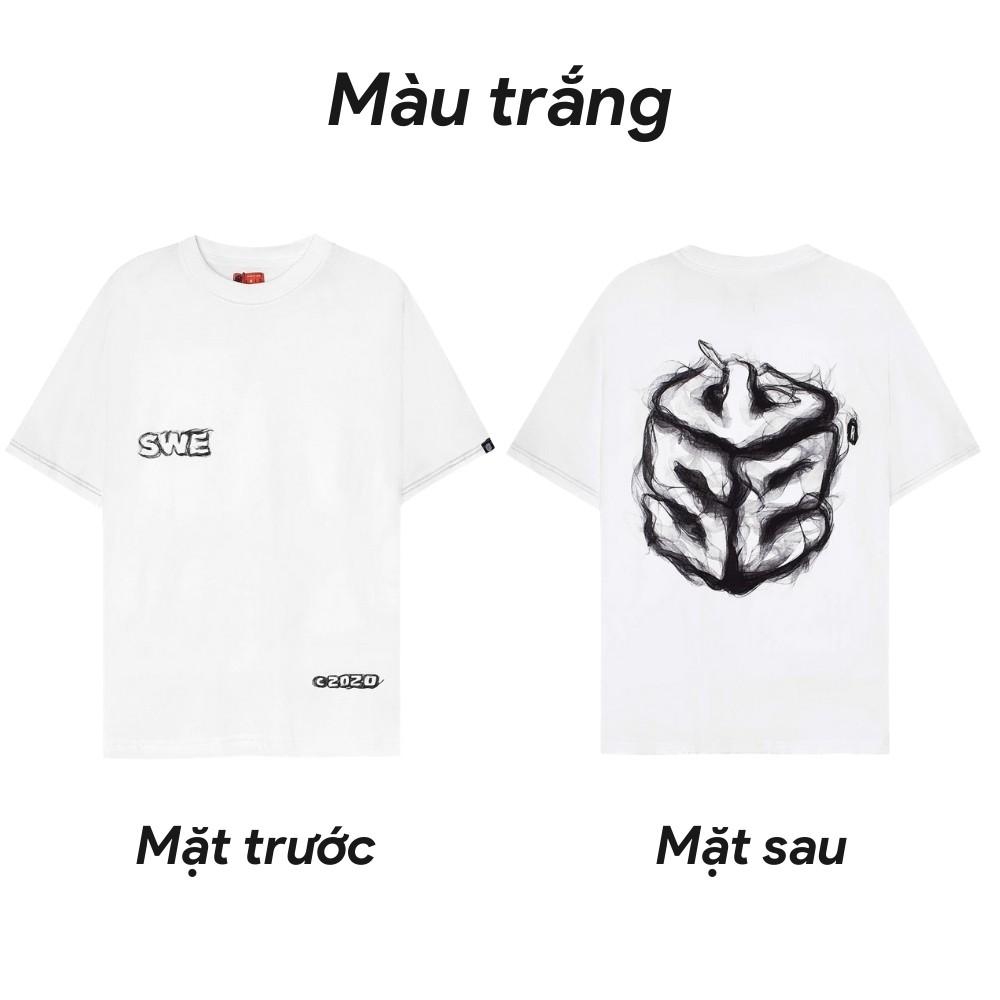 Áo Thun tay lỡ SWE Cube Smoke Tee form rộng Unisex nam nữ phong cách Ulzzang