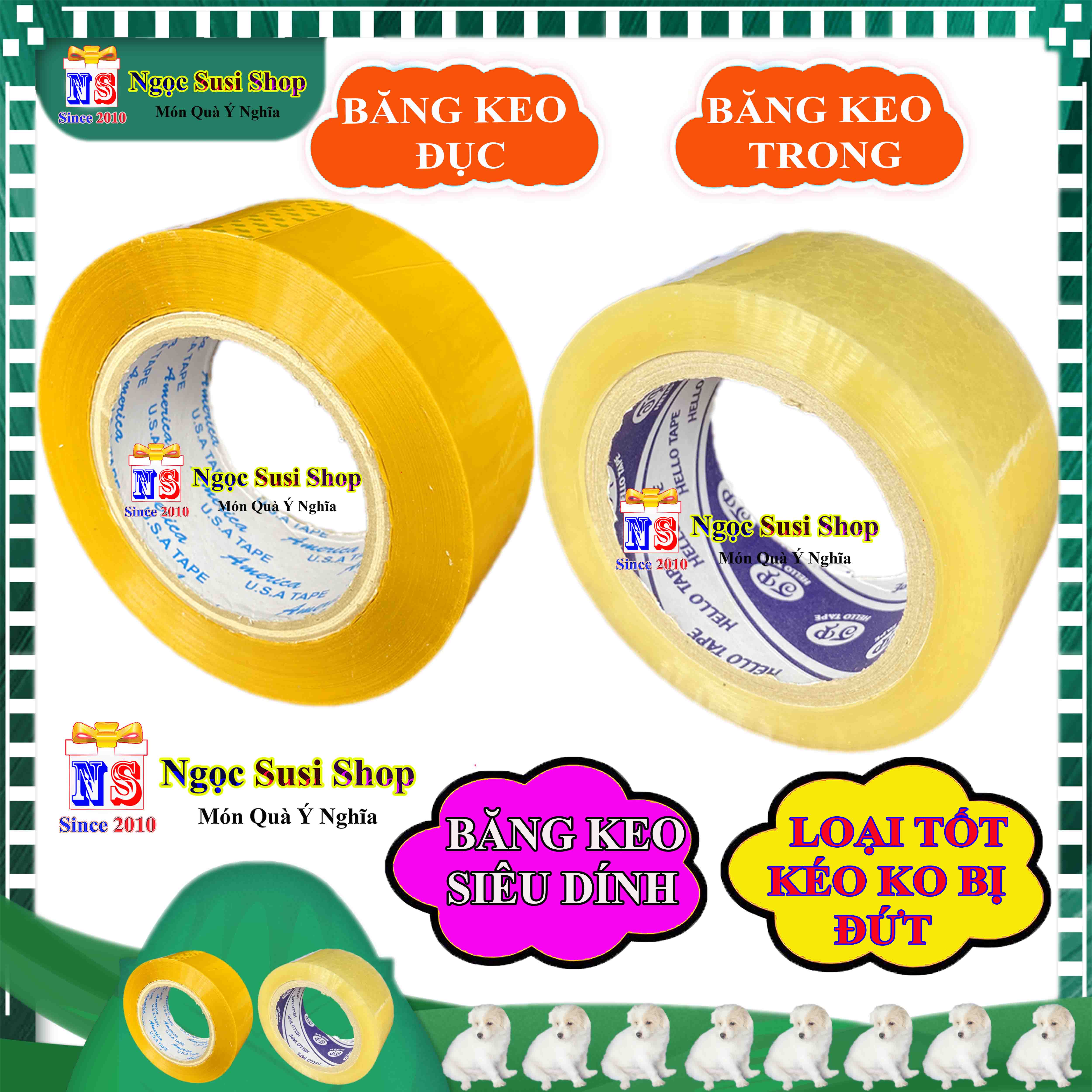 1 CUỘN BĂNG KEO TRONG VÀNG ĐỤC SIÊU DÍNH NHA MUA CHỌN LOẠI - BĂNG DÍNH CHẮC CHẮN