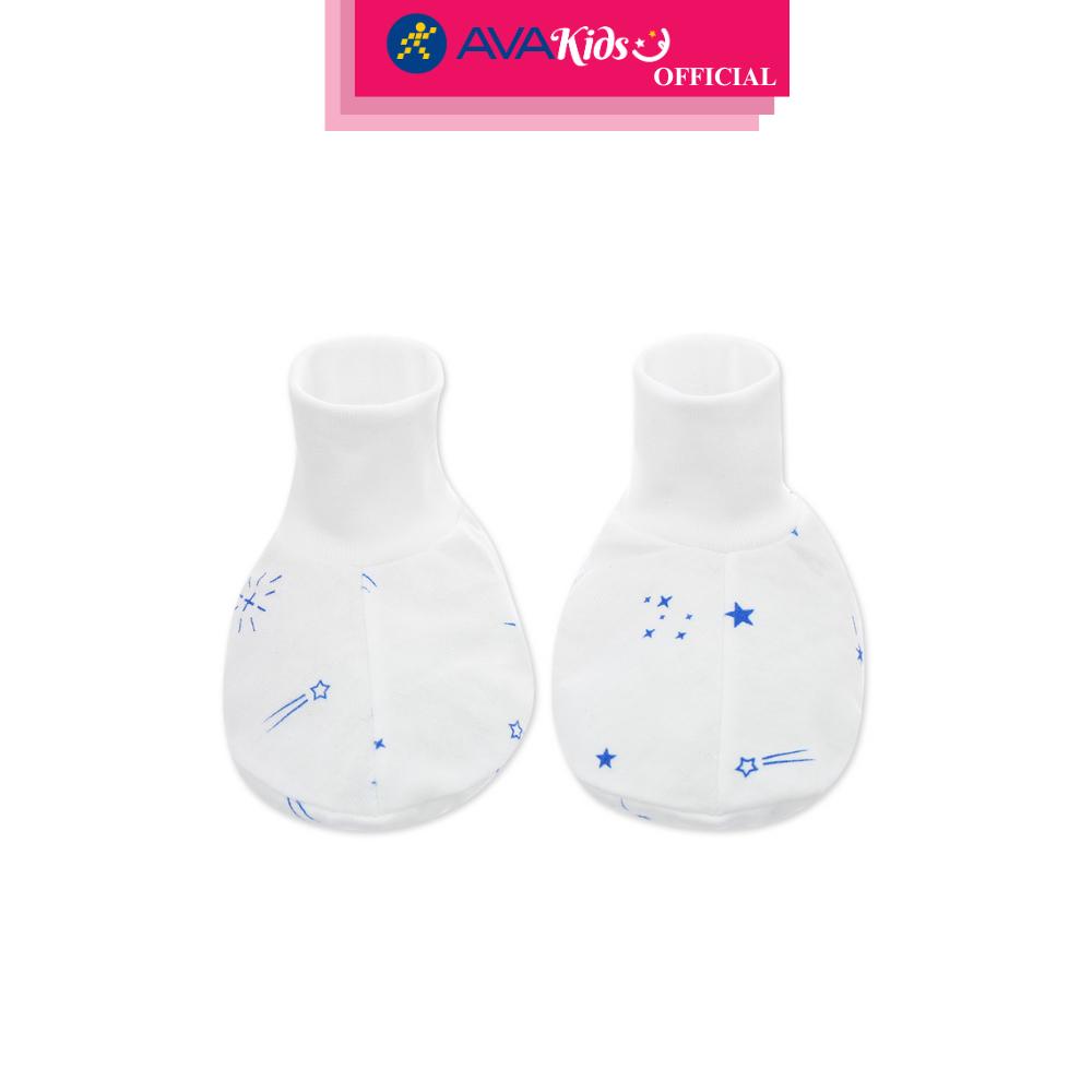 Bộ bao tay, bao chân sao băng IQ Baby màu trắng (0 - 3 tháng) - Hàng Chính Hãng