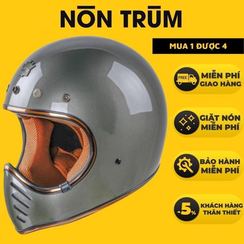 Nón bảo hiểm fullface ROYAL H1 xám chuột bóng