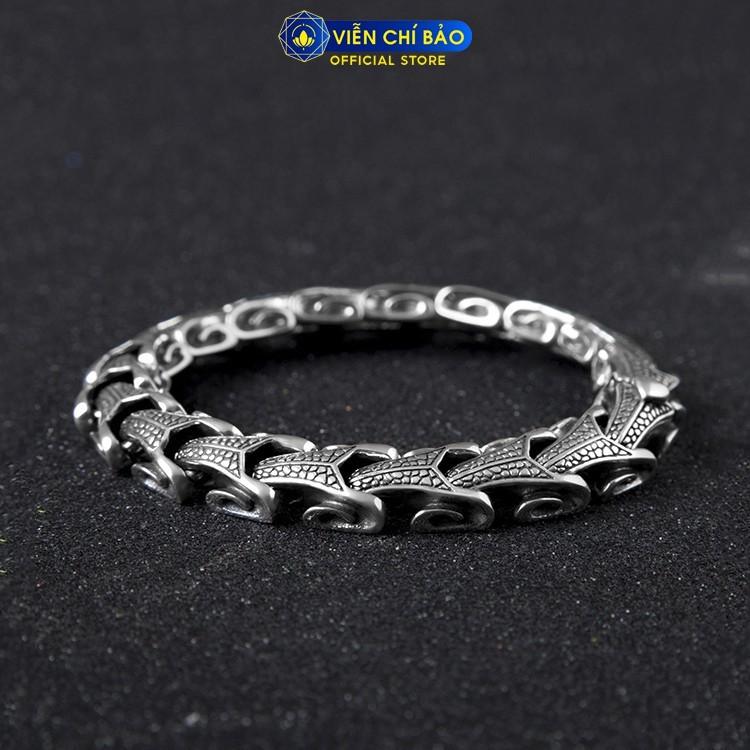 Lắc tay bạc nam Xích Long chất liệu bạc Thái 925 mạnh mẽ nam tính khỏe khoắn thương hiệu Viễn Chí Bảo L100454