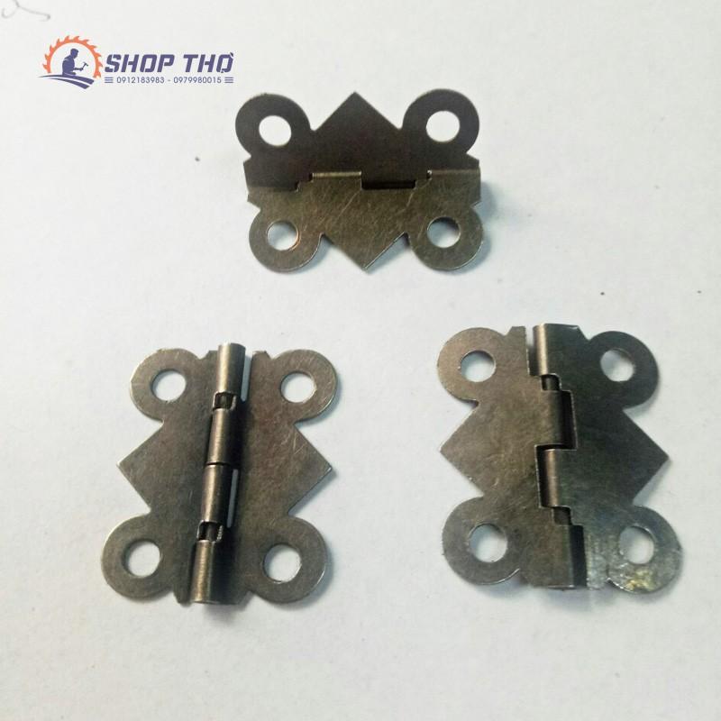 Bản lề giả cổ D018 chuyên lắp hộp gỗ từ 2cm đến 4cm (set 10 cái cho từng mã)