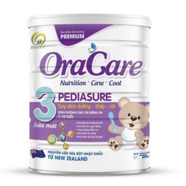Sữa công thức OraCare step 3 lon 900g - Dinh dưỡng cho trẻ biếng ăn từ 1 - 10 tuổi.