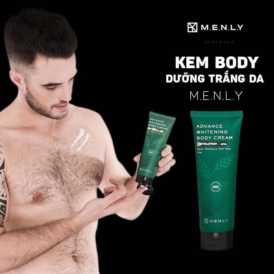 Kem dưỡng trắng da Body cho nam Menly 250gr