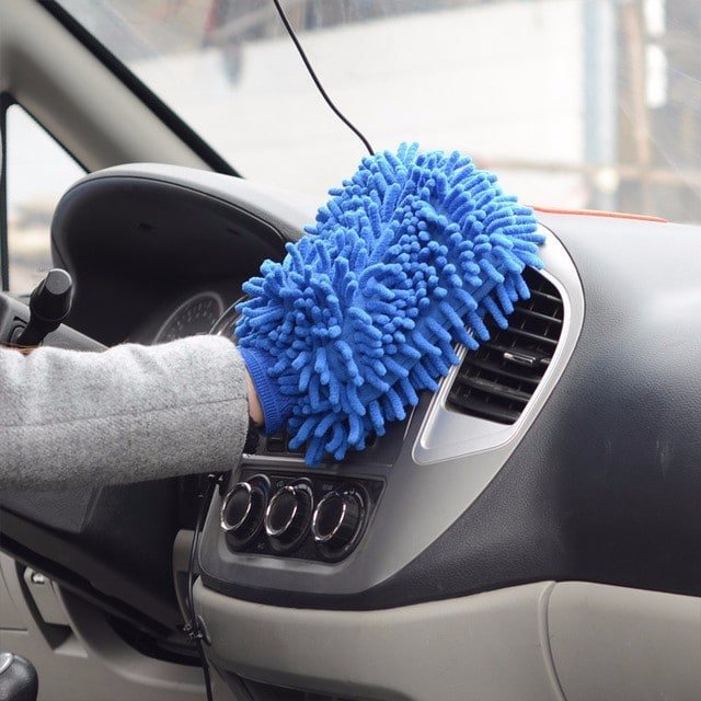 Găng Tay Rửa Xe Máy, Ô Tô Bằng Sợi Microfiber Chống Trầy Sơn | Găng Tay Rửa Xe Sợi Microfiber Mềm Mịn, Tạo Nhiều Bọt, Tránh Trầy Xước Sơn Xe