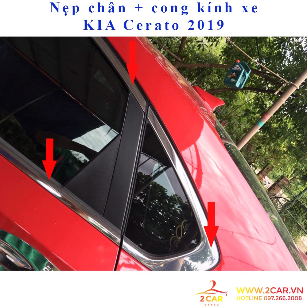 Nẹp viền chân kính và viền cong kính KIA Cerato 2019-2021