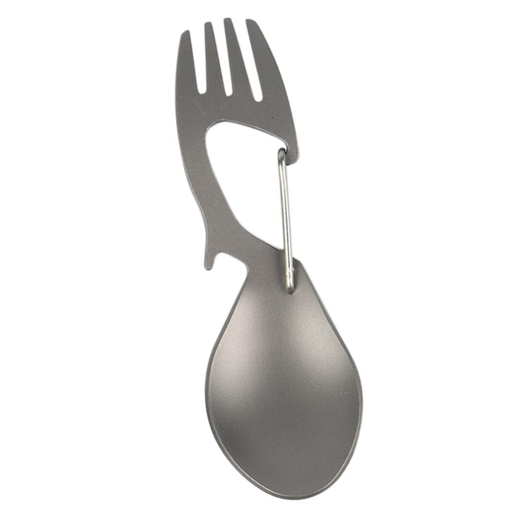 Multi-function Camping Spoon Fork Spork Beer Bottle Opener