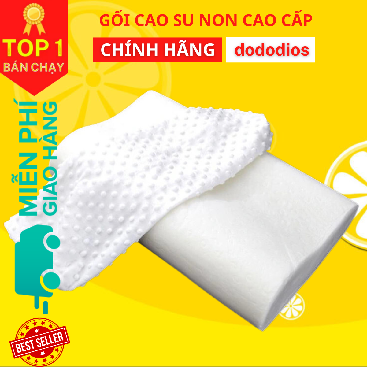 Gối cao cấp làm mát Nhật Bản Memory Foam dododios iCool 40x60cm giúp ngủ sâu, giảm đau cổ vai gáy, phù hợp với mọi tư thế nằm - Hàng chính hãng